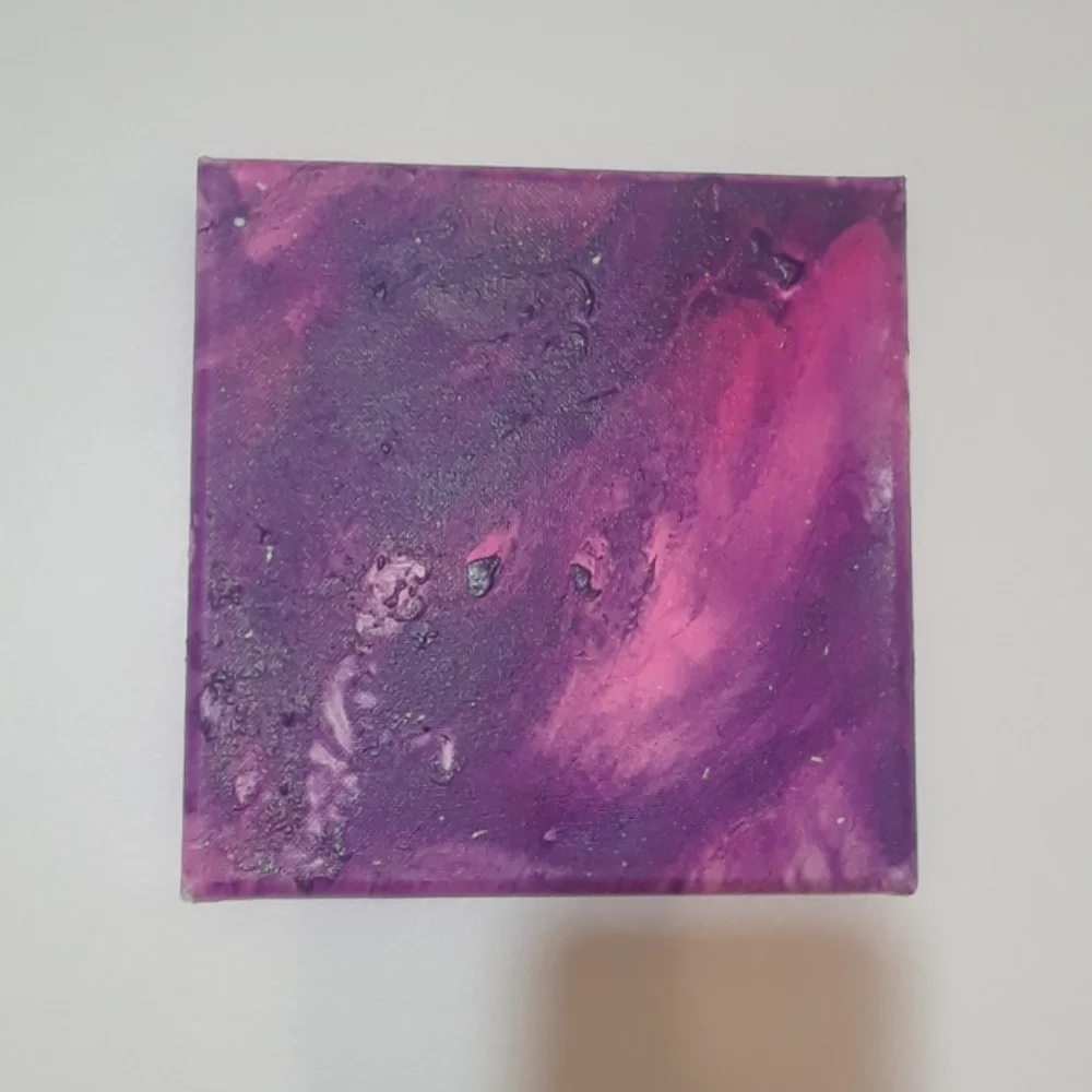 8×8 purple-pink Paint pour painting